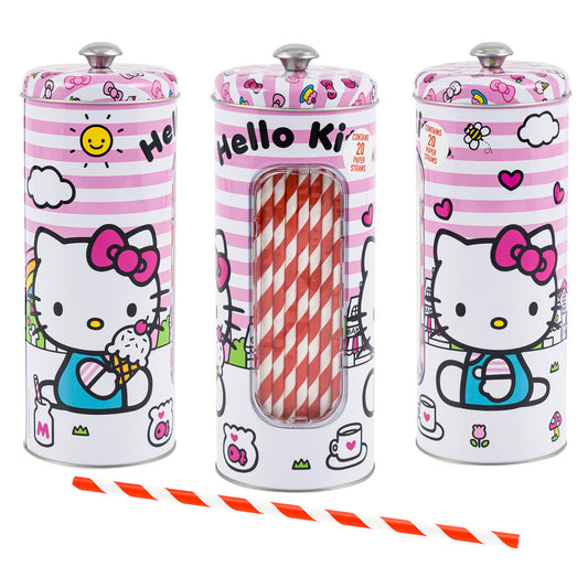 Hello Kitty Pink Straw Holder 8.25"H